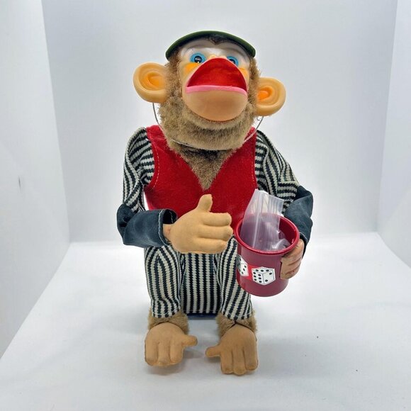 1950's Cragstan Crap Shooting Monkey Toy Japan - Picture 2 of 14